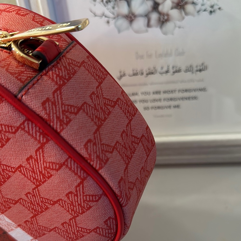 Michael Kors Red and White Stripe Crossbody - Picture 4 of 8